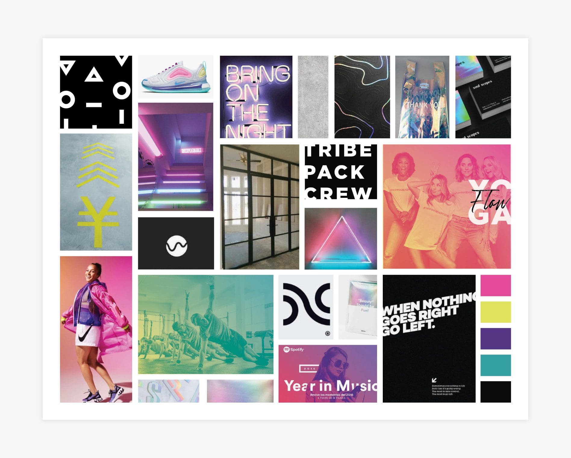 neon yoga branding