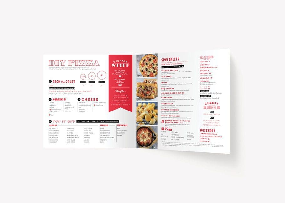 fast casual menu design