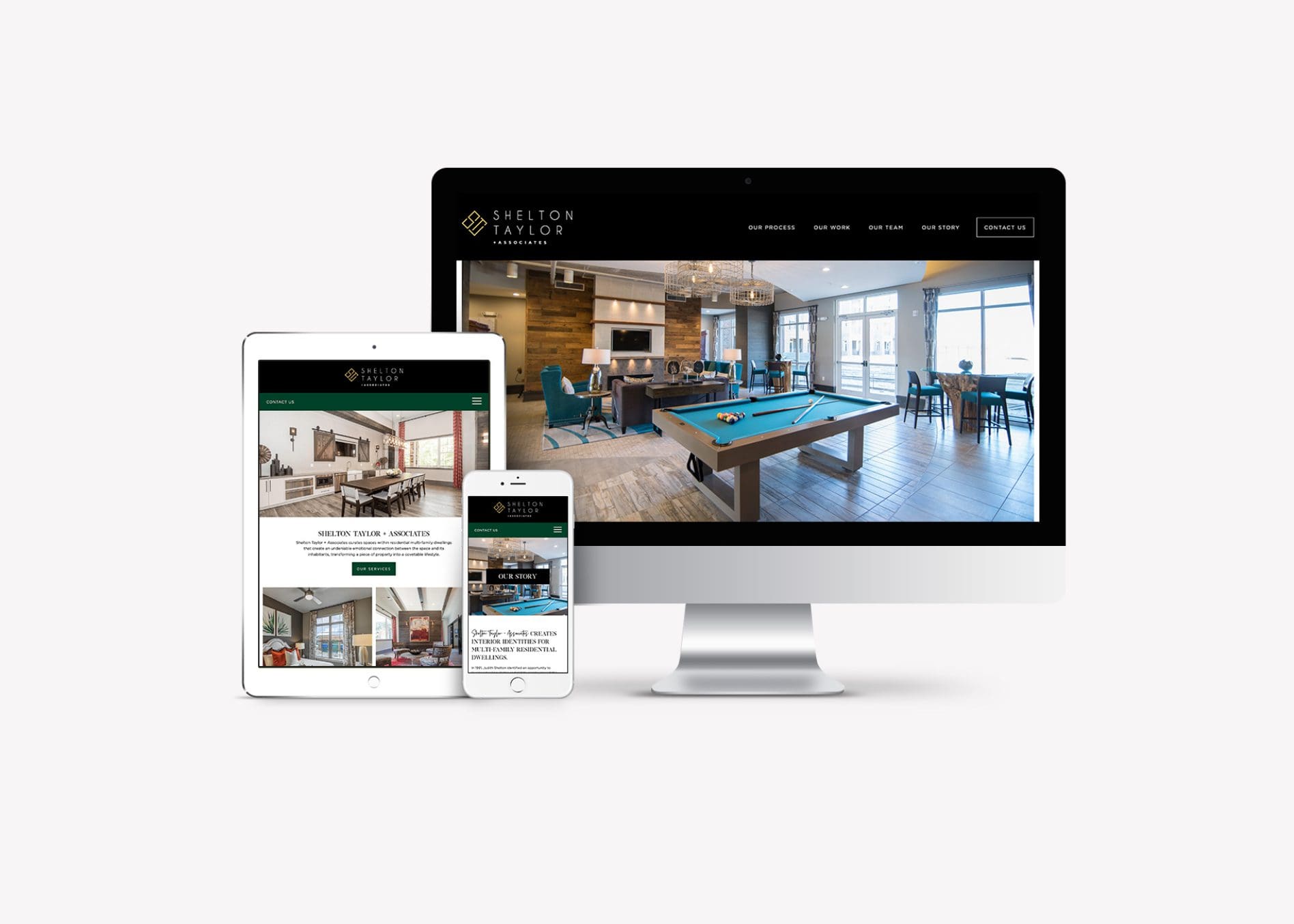 Website Redesign for Shelton Taylor site showing site on multiple screen sizes nashville design services by Nice Branding Agency! After Website Redesign for Shelton Taylor site showing site on multiple screen sizes