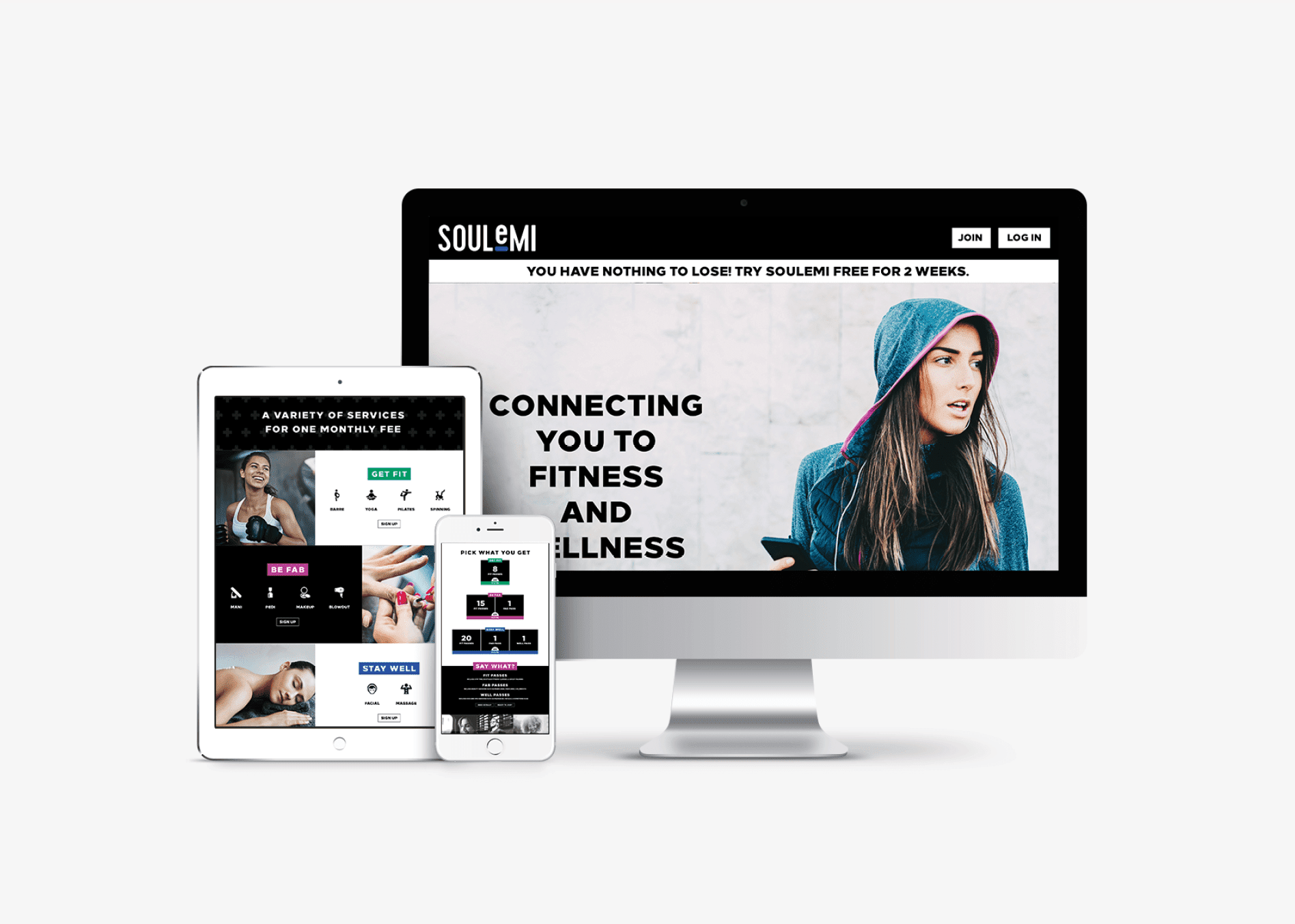 health fitness website graphic design