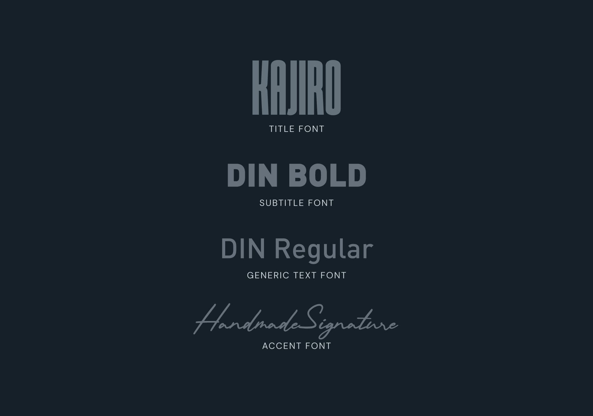 Fonts used for restaurant branding project in Nashville, TN